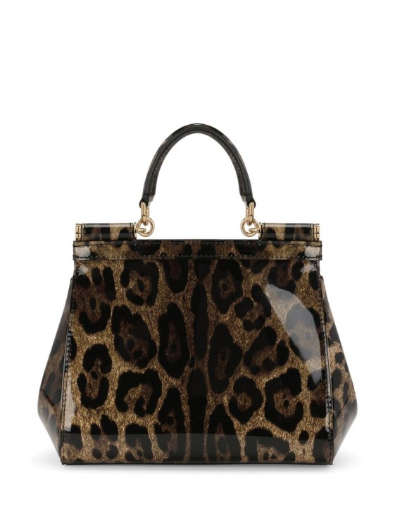 Shop Dolce & Gabbana Small Sicily Leopard-print Shoulder Bag In Black