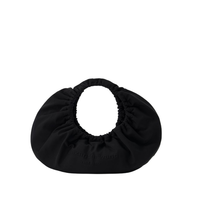 Shop Alexander Wang Crescent Medium Shoulder Bag - Nylon - Black