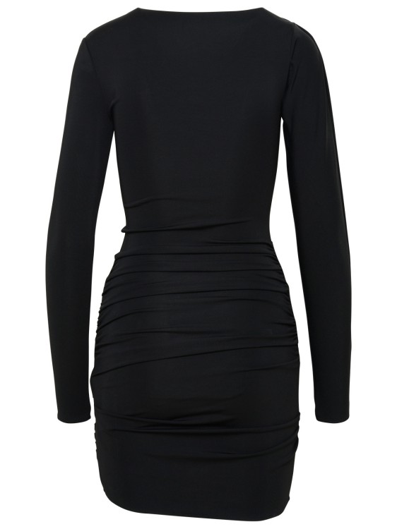 Shop Off-white Fluid Mini Dress In Black