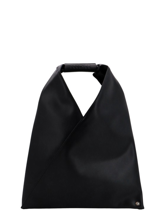 Mm6 Maison Margiela Handbag With Iconic Back Stitching In Black