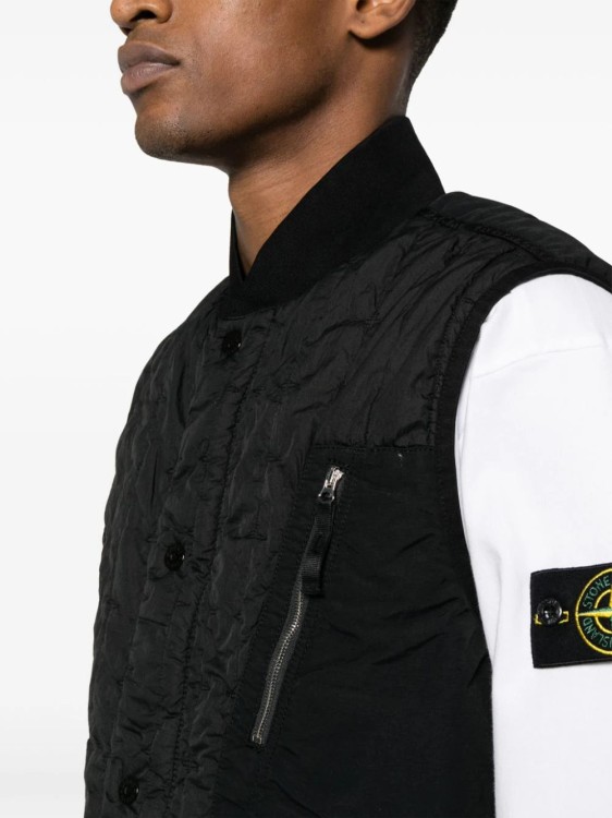 Shop Stone Island Stella Quilted Padded Gilet In Black