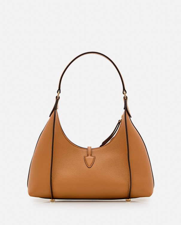 Shop Tod's T Timeless Small Leather Hobo Bag In Orange