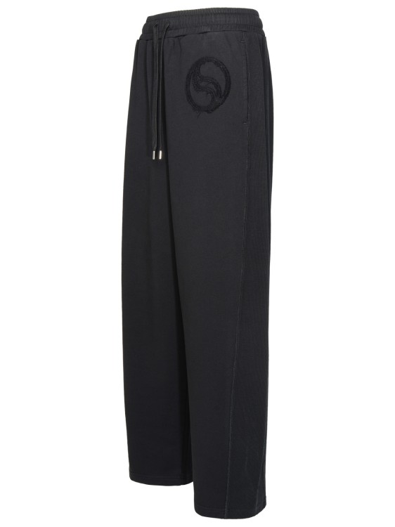 Shop Stella Mccartney Jogger Logo Trousers In Black