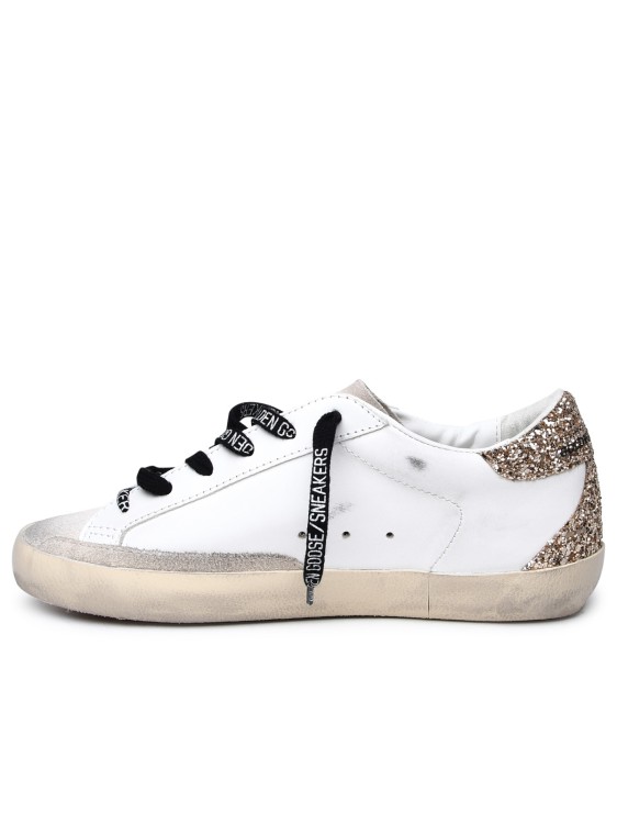Shop Golden Goose Super-star Classic White Leather Sneakers