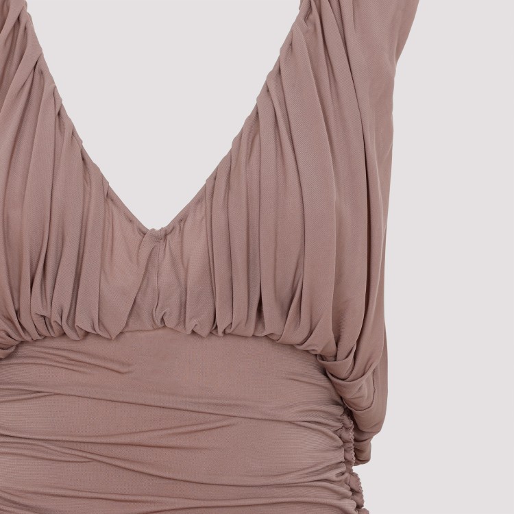 Saint Laurent Woman Short Dress Light Brown Size 6 Cupro In Pink