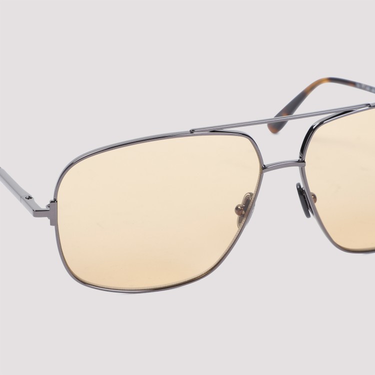 Shop Tom Ford Havana Aviator Sunglasses In Neutrals