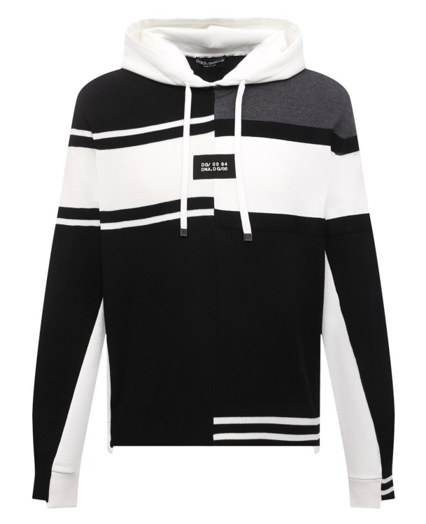Shop Dolce & Gabbana Cotton Hooded Sweatshirt In Black