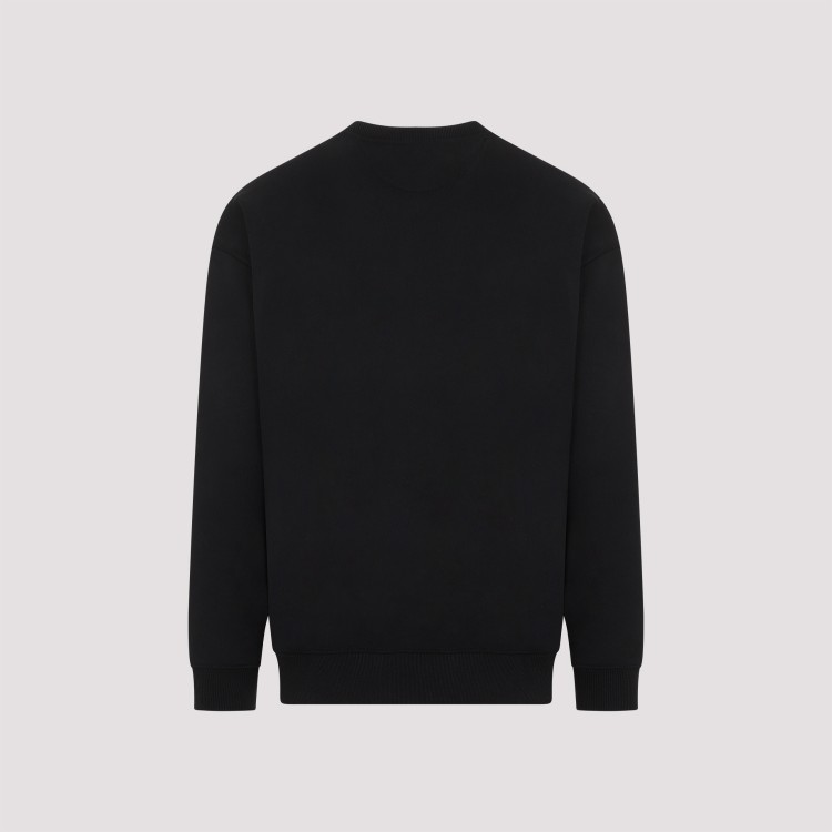 Shop Valentino Black Cotton Sweatshirt
