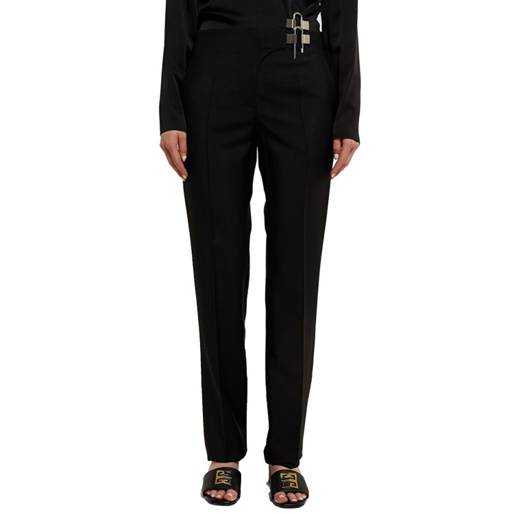 Shop Givenchy Cady Trousers In Black
