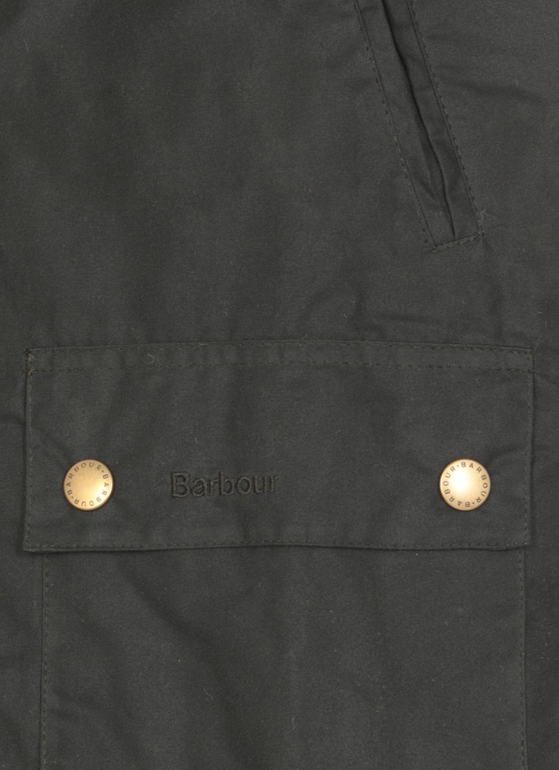 Barbour Reelin Coated Jacket In Green