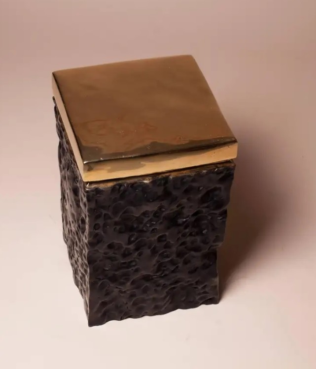 Shop Unknown Bronze Hand Casted Side Table Or Stool By Studio Goldwood In Not Applicable