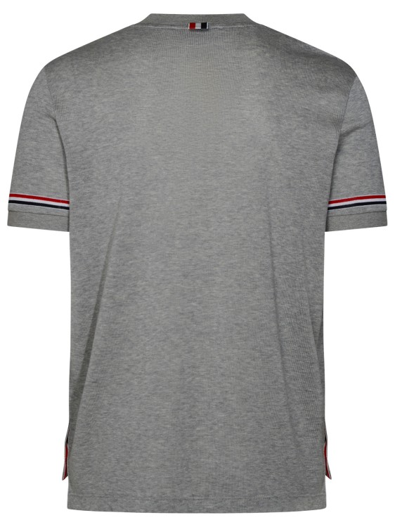 Shop Thom Browne Gray Cotton T-shirt In Grey