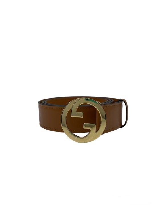 Gucci Blondie Leather Belt In Brown