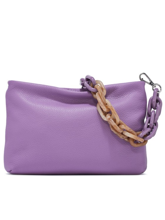 Gianni Chiarini Purple Brenda Clutch Bag In Grey