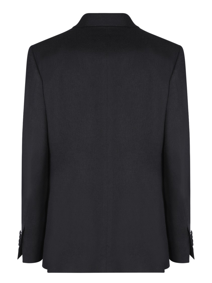 Lardini Velvet Blazer Jacket With Tailored Fit And Classic Notch Lapels In Black