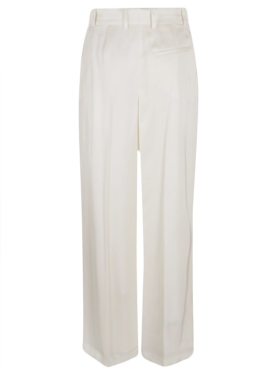 Shop Alexander Mcqueen Viscose Twill Trousers In White