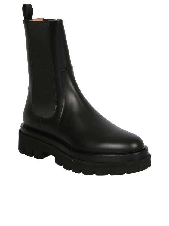 Shop Santoni Leather Ankle Boots In Black