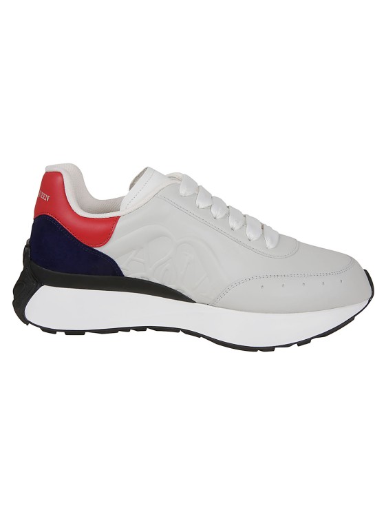 Shop Alexander Mcqueen Sprint Runner Sneaker In Leather And Suede In White