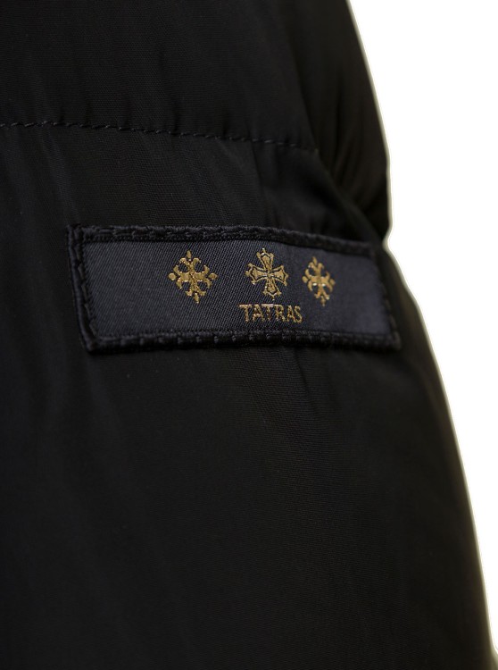 Shop Tatras 'azara' Black Hooded Down Jacket With Logo Detail In Nylon