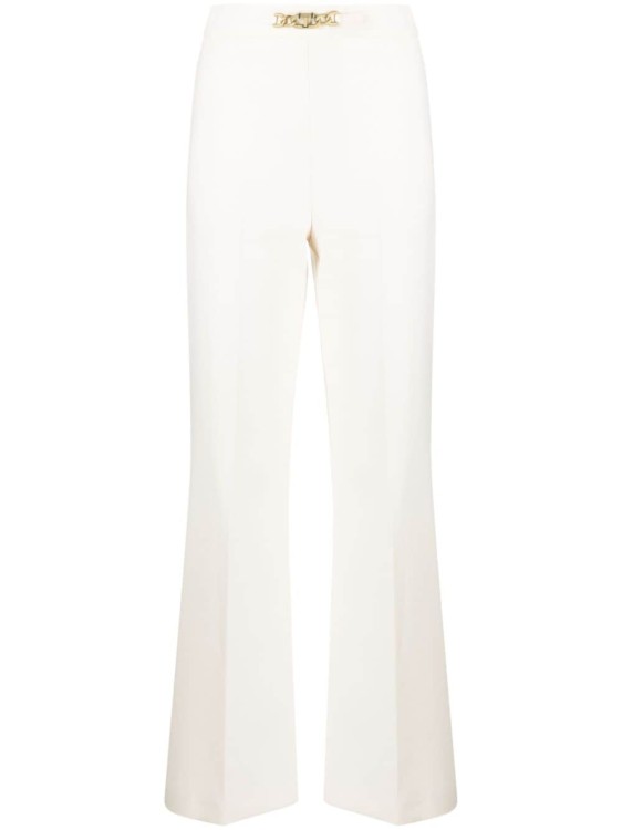 TWINSET WHITE FLARED TROUSER