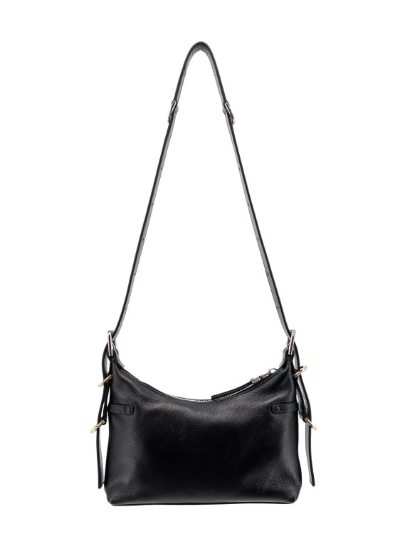 Shop Givenchy Leahter Shoulder Bag With Frontal Straps In Black
