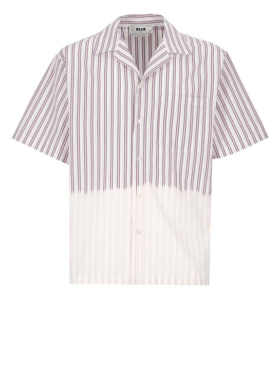 Shop Msgm Cotton Shirt In White