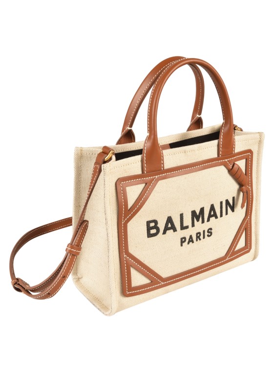 Shop Balmain Brown Small Tote Bag