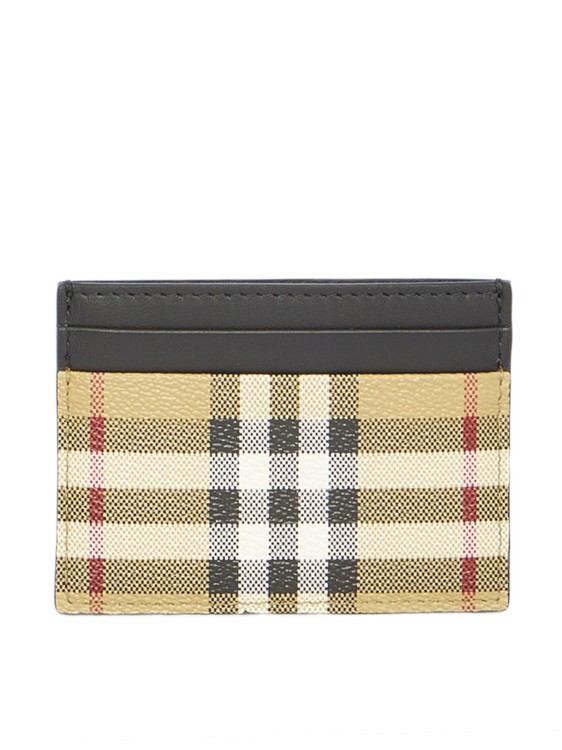 Burberry Check Motif Cardholder in Brown