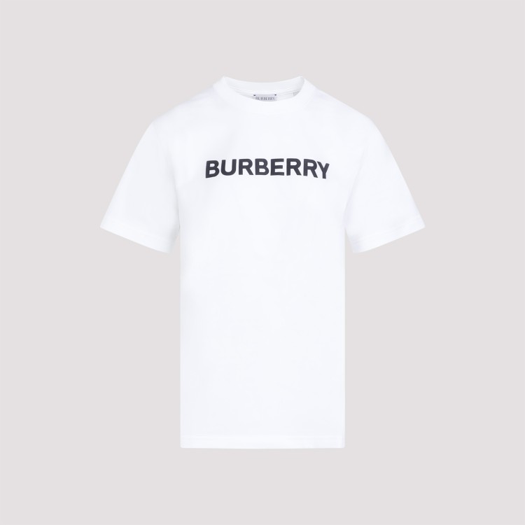 Shop Burberry White Cotton Margot T-shirt