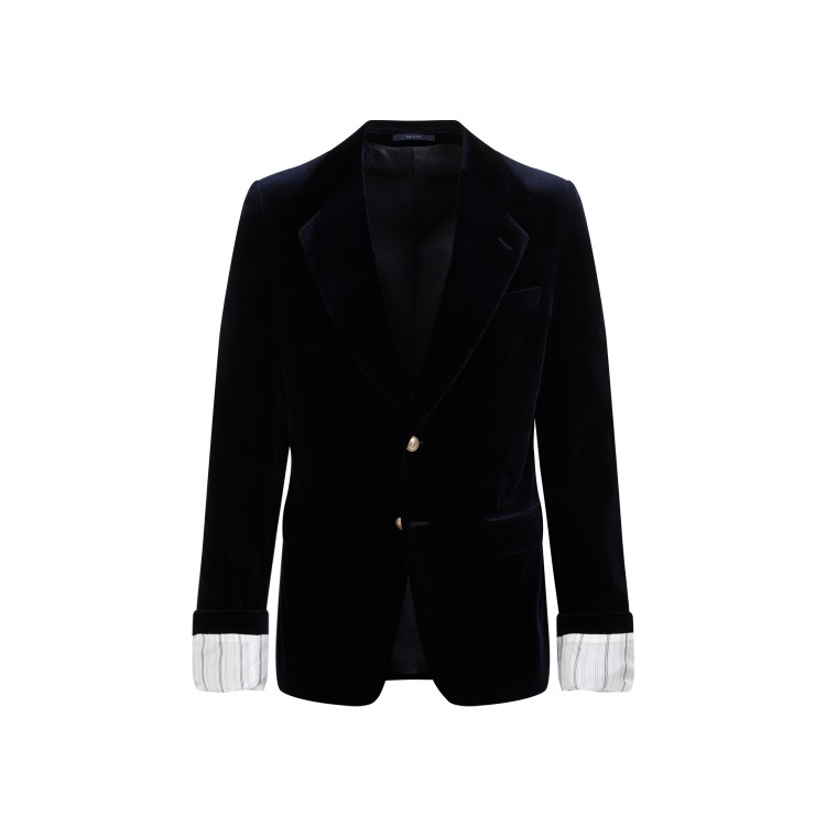 Shop Gucci Caspian Cotton Jacket In Black