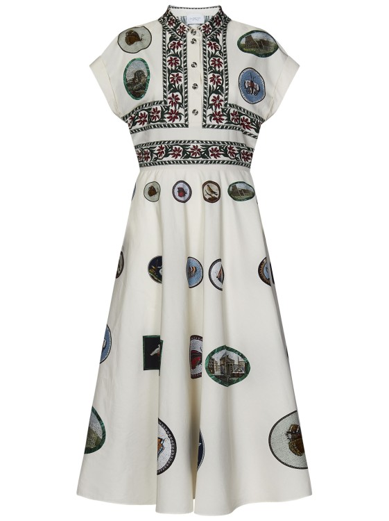 Giambattista Valli White Cotton Midi Dress