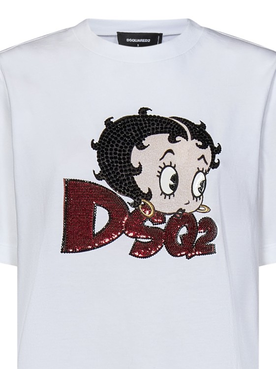 Shop Dsquared2 Easy Fit T-shirt In White Cotton Jersey