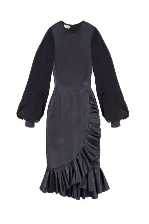 Saiid Kobeisy Black Brocade Dress