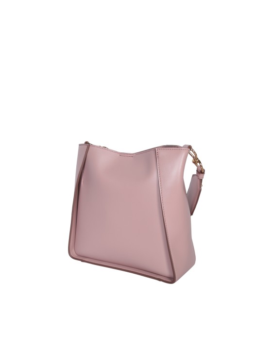 Shop Stella Mccartney Logo Embossed Cross-body Bag In Pink