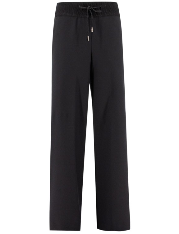 PANICALE BLACK WIDE LEG TROUSERS