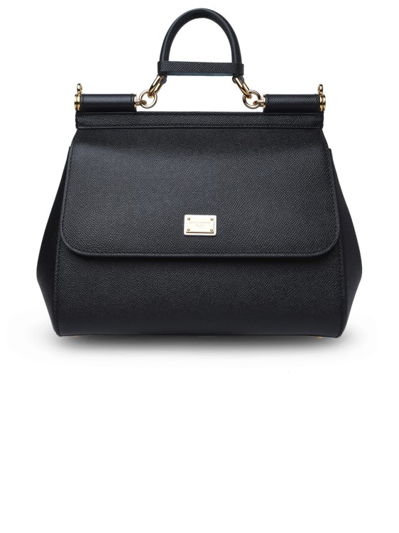 Dolce & Gabbana Large Black Leather Sicily Bag