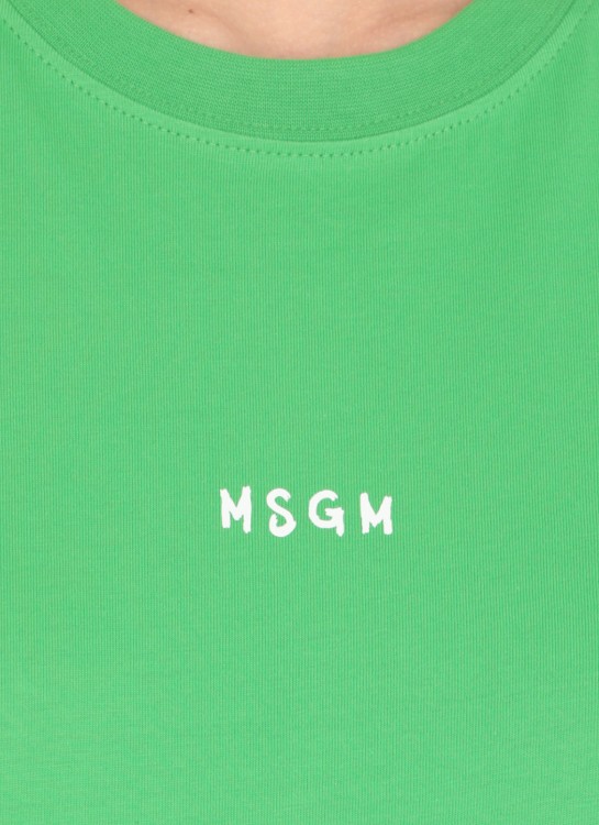 Shop Msgm T-shirt With Logo In Green