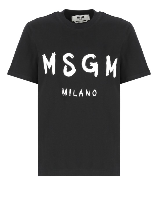 Msgm T-shirt With Logo In Black