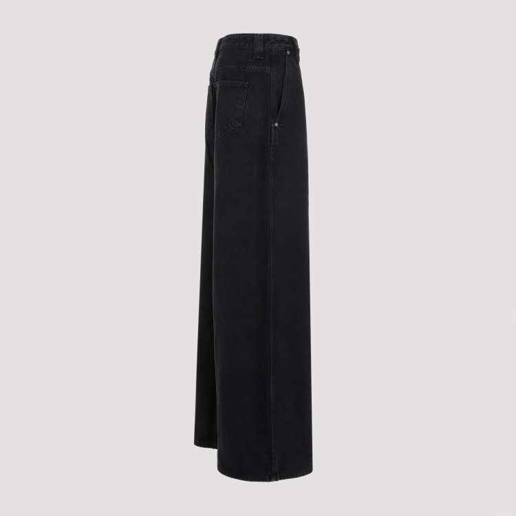 Shop Khaite Jacob Prescott Cotton Jeans In Black