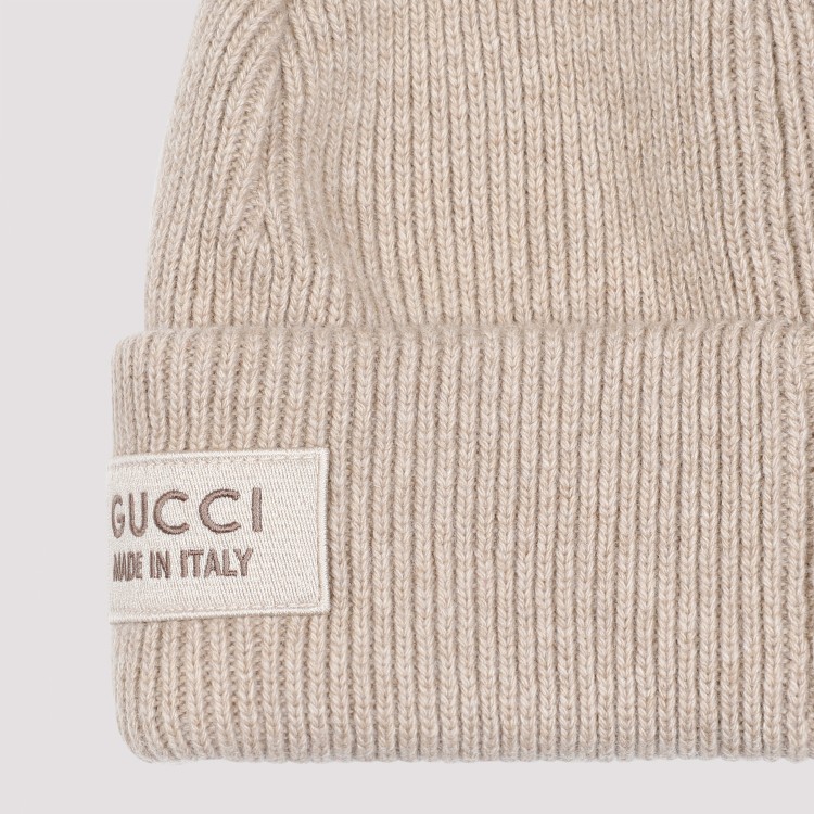 Shop Gucci Beige Wool Hat In Neutrals