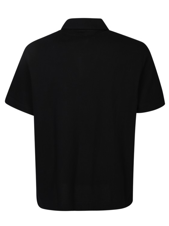 Shop Palm Angels Organic Cotton Polo Shirt In Black