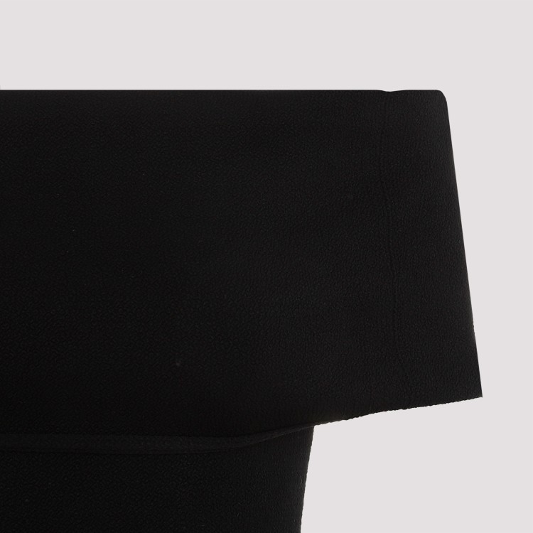 Shop Bottega Veneta Textured Black Technical Nylon Midi Dress