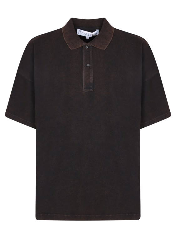 Shop Jw Anderson Cotton Polo Shirt In Black