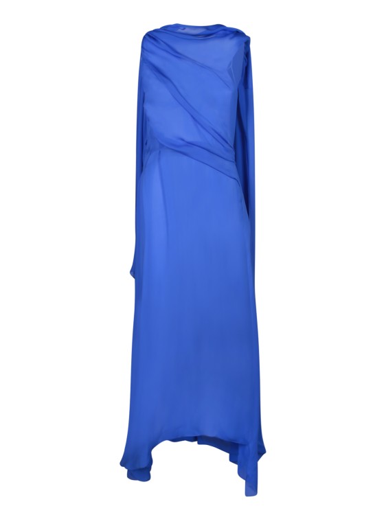 Shop Givenchy Drapared Dress In Blue