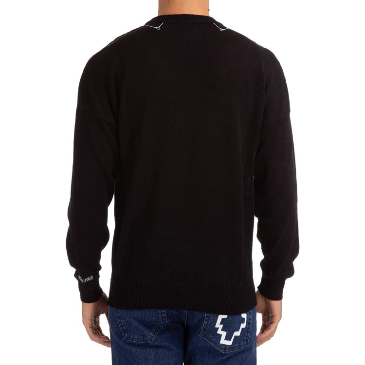 Shop Marcelo Burlon County Of Milan Logo Black Sweater