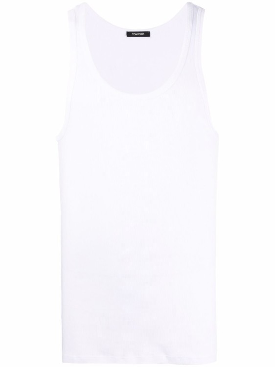 Tom Ford White Tank Top In Red