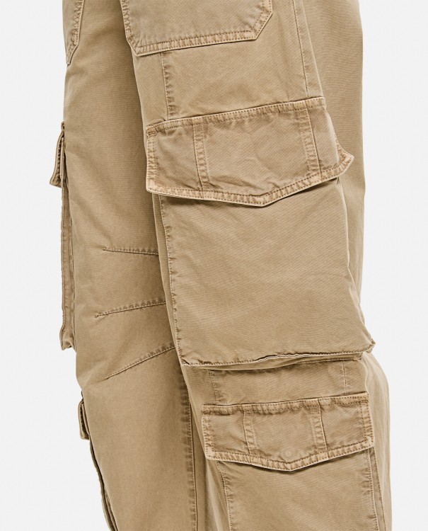 Shop Golden Goose Cargo Cotton Pants In Brown