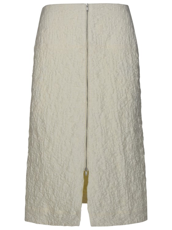 Shop Jil Sander White Cotton Blend Skirt
