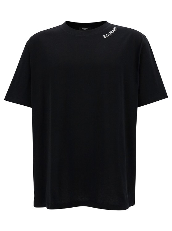 Shop Balmain Black Crewneck T-shirt