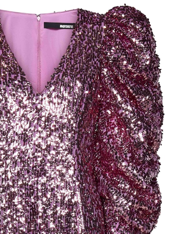 Shop Rotate Birger Christensen Fuchsia Pink Sequin Mini Dress